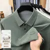Camisa polo para hombre 2026 primavera y otoño estilo nuevo, top de cuello camisero, casual de negocios, versátil para ir al trabajo, camiseta base de punto