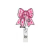 Crachá de Nome para Equipe Médica Fivela Retrátil Fita Rosa Borboleta de Halloween Abóbora Desenho Animado Fivela de Puxar Carretel Acrílico para Presente