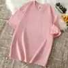 Camiseta Básica Versátil para Hombre de Manga Corta, Color Sólido, Algodón de Fibra Larga, Peso Pesado 260g, Alta Calidad, Corte Holgado, Cuello Redondo