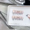 Naizi Puro Hecho a Mano Uña Portátil Lazo Lolita Estéreo Mariposa Pintada a Mano Estilo Ojo de Gato Parche de Uñas Puro Deseo