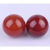 Pelota de Fitness Ágata Roja Balonmano Calcedonia Jade Cerámica Mango para Regalos de Salud para Personas de Mediana Edad y Mayores