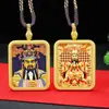 Colgante de Caja Gawu Wuye Thangka de Dragón Dorado Pintado a Mano Doble Cara Atracción Turística Cultural y Creativo Colgante de Buda