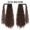 Peruca Rabo de Cavalo Ondulada com Fita Adesiva Mágica Xuchang para Atacado, Cabelo Longo e Cacheado, Estilo Europeu e Americano, com Tranças e Ondas de Lã.