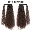 Xuchang Atacado Fita Mágica Permanente de Milho Peruca de Rabo de Cavalo Cabelo Longo Cacheado Feminino Europeu e Americano Extensões de Cabelo Cacheado de Lã Trança de Rabo de Cavalo