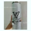 20 oz comercio exterior nuevo vaso de vacío de acero inoxidable 304 con pajita de diamante lleno de diamantes Mickey pegatinas para taza de café Diamante