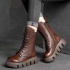 Botas Martin Estilo Comercio Exterior Transfronterizo 2025 con Forro Polar, Botas de Media Caña Acolchadas de Algodón, Botas de Nieve de Suela Gruesa para Mujer
