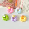 Adornos Pequeños Hechos a Mano de Resina DIY con Pegamento de Crema, Flores Simuladas, Donas en Forma de Corazón, Llaveros, Colgantes para Bolsos