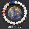 Serie Planeta Transfronterizo Pulsera de Piedra Natural Pulsera de los Ocho Planetas Cadena Elástica Joyería con Cuentas Accesorios de Regalo