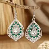 Pendientes Largos Geométricos Huecos Coloridos de Diamantes Estilo Bohemio Pendientes de Metal Retro Desgastados Adornos Transfronterizos Adornos para Orejas de Mujer Venta al por Mayor