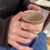 Anillo de Plata Esterlina S925 Nuevo Calado Trenzado Lazo para Mujer Nicho Elegante Estilo Ins Anillo de Nudo de Cuerda de Alta Gama