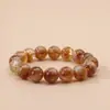 Pulseira Cristal Torre Amarela Natural Círculo Único Versátil Estilo Feminino 2026 Nova Pulseira de Contas Amarelas Redondas Contas Soltas Joias Atacado