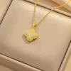 Internet Celebrity Ins Style Elegante Zircônio Completo Colar de Trevo de Quatro Folhas Feminino Luz Luxo High-end Moda Nova Clavícula Pingente de Corrente