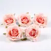 Nueva simulación color retro cabeza de flor de rosa flor de seda flor DIY hecho a mano boda flor de mano horquilla material de flor