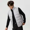 Chaleco de plumón Enbu para hombre, 90% plumón de pato blanco, cuello alto, para deportes al aire libre, casual, versátil, corte holgado, ropa de abrigo cálida
