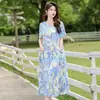 Vestido de Algodón y Seda Exquisito de Alta Gama para Mujer, Verano Nuevo, Elegante, Talla Grande, Temperamento de Madre Joven, Moda, Ropa de Abrigo, Falda