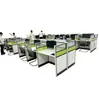 Escritorio para personal, tarjetero para 4 personas, mampara divisoria, escritorio eléctrico para 6 personas para oficina de ventas, combinación de mesa y silla para computadora