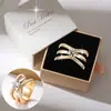 Moda Europea y Americana Exquisitos Anillos de Banda Ancha, Diseño Sencillo de Nicho, Anillos Personalizados Estilo Hong Kong, Joyería de Circonita Transfronteriza para Mujer