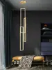 Lámpara de pasillo de apartamento tipo loft dúplex candelabro de escalera nórdico creativo lujo villa sala de estar moderna minimalista lámparas