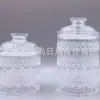 Frasco de Almacenamiento Transparente con Mango Dorado y Plateado, Patrón Redondo, Frasco para Azúcar Moreno, Frasco Sellado de Grado Alimenticio, Frasco para Café