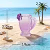 Micro Paisaje Miniatura Simulación Taza de Jugo, Copa de Vino, Vaso de Cerveza, Decoración DIY de Comida y Juego, Adornos Pequeños de Escritorio