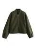 Chaqueta Bomber Casual Versátil de Personalidad Nueva Moda Simple para Mujer Fronteriza Europea y Americana Za