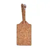 Etiqueta de registro de equipaje con textura de corcho Etiqueta de registro de viaje Etiqueta de equipaje de cuero PU Etiqueta de equipaje con textura de madera