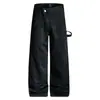 Jeans Retro Americanos para Hombre, Marca de Moda Cleanfit Holgados de Pierna Ancha, Diseño de Calle Pantalones Largos Rectos