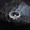 Anel de estrela de cinco pontas estilo INS retrô personalizado, temperamento fashion, anel de dedo de alta qualidade, nicho, simples, anel versátil