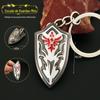 The Legend of Zelda Around Kingdom Tears Mini Guarda Escudo Arma Modelo Metal Brinquedo Chaveiro