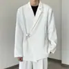 Senso de Design Nicho Alto Senso Casual Jaqueta de Terno Masculino e Feminino Outono e Inverno Ins Duffy Bonito Tendência Coreia do Sul Terno Branco