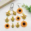 Colgante de Resina de Girasol Margarita Creativa Abeja DIY Accesorios de Joyería Hechos a Mano Pendientes Collar Llavero Colgante