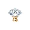 Fábrica de atacado de móveis de moda americana simples puxador de armário de cristal único furo gaveta diamante puxador de ouro