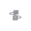 Moda nicho europea y americana nueva personalidad anillo de circón abierto cuadrado anillo de mujer joyería de tendencia al por mayor en stock