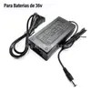 Carregador Padrão EUA 42V2A para Carro de Equilíbrio de Duas Rodas Bateria de Lítio 36V Scooter Elétrica Carro de Drift Carregador Padrão Europeu