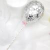 Decoración de fiesta de cumpleaños con globos de lentejuelas, adornos transparentes para tartas, decoración de mesa de postres y ambiente de boda.