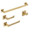 Juego de Toallero Negro Acero Inoxidable Accesorios de Baño Portarrollos de Papel Higiénico Barra para Toallas Ferretería para Baño