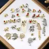 Accesorios para Uñas con Zirconia del Año del Caballo 2026 Nuevos Lindos Ponis del Zodiaco Rojo Aleación Pedrería Decoraciones de Uñas Portátiles para DIY