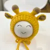 Otoño Sur gorro de bebé invierno gorro cálido con forro polar orejeras de bebé con astas gorro de lana para niños
