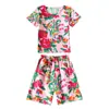 Ropa de tela floral grande del noreste bata de mañana para dama de honor fiesta de mejor amigo outfit para hermanos conjunto para actuación escolar fiesta