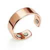 Anillo Doble Magnético de Moda Transfronterizo Europeo y Americano de Venta Caliente con Superficie Metálica Brillante, Joyería Creativa, Anillos Abiertos para Parejas, Accesorios