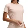 Camiseta de Moda Transpirable Holgada de Malla de Estilo Nuevo Europeo y Americano de Manga Corta para Yoga, Tops Deportivos para Mujer
