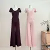 Camiseta de Lyocell con Oxígeno Manga Corta para Mujer Verano 2026 Nuevo Estilo Pantalones Casuales Conjunto de Dos Piezas