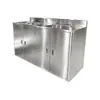 Fabricante de pia de aço inoxidável 304 de cuba dupla espessada, atacado, pias de aço inoxidável para lavagem das mãos feitas sob medida para hospitais e laboratórios