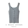 Camisola 100% cachemira pura para mujer, adecuada para todas las estaciones, corte ajustado, versátil, top base de punto sin mangas