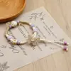 Jingdezhen Navidad Cerámica Cuerda Trenzada Pulsera Animales de Dibujos Animados Cuerda de Mano Joyería al por Mayor para Atracciones Turísticas Nicho Lujo Ligero
