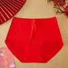 85-130 jin Morell Rojo Grande Cintura Media-Alta Festivo Año del Rata Boda Rojo Cómodo Transpirable Ropa Interior para Mujer