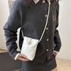 Bolso Pequeño Casual y de Moda para Mujer, Bandolera de un Solo Hombro, Nuevo Modelo 2026, Estilo Vertical, Bolso Cuadrado Pequeño Simple, Bolso Pequeño para Teléfono Móvil
