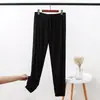 Pantalones de pierna modal sueltos talla grande gordita mm200 Jin pantalones casuales para mujer verano finos cintura alta pierna ancha bombachos anti-mosquitos