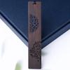 Sol Árbol Calado Patrón Celosía Marcapáginas Madera Palo de Rosa Negra Marcapáginas de Madera Suministros para Estudio Creativo Clásico Madera Sólida