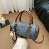 Bolsa Feminina Vintage Outono/Inverno 2025 Nova Tendência Casual Bolsa Transversal Estampa de Leopardo Moda Popular Este Ano Bolsa de Mão Bolsa Almofada